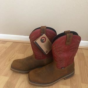 Red Wing Men’s work Safety Toe boots.